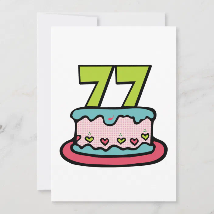 77 Year Old Birthday Cake Card Zazzle Com