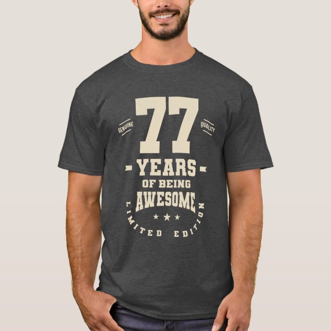 77 Years Old Inspiring - 77th Birthday T-Shirt (Front)