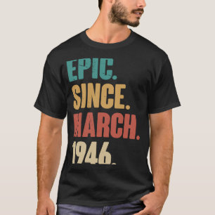 77 Years Old Vintage 1946 Birthday 77th Decoration T-Shirt