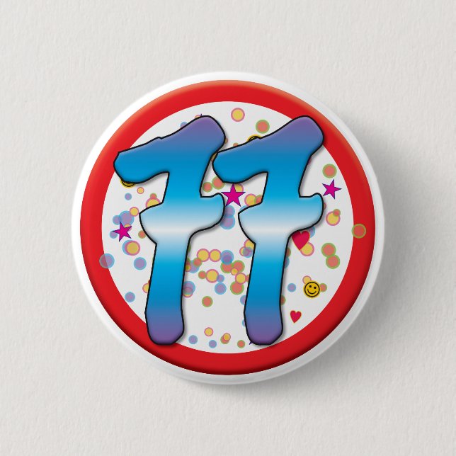 77th Birthday Button (Front)
