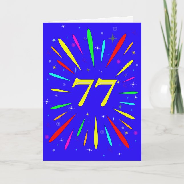 77th Birthday Explosion Card (Front)