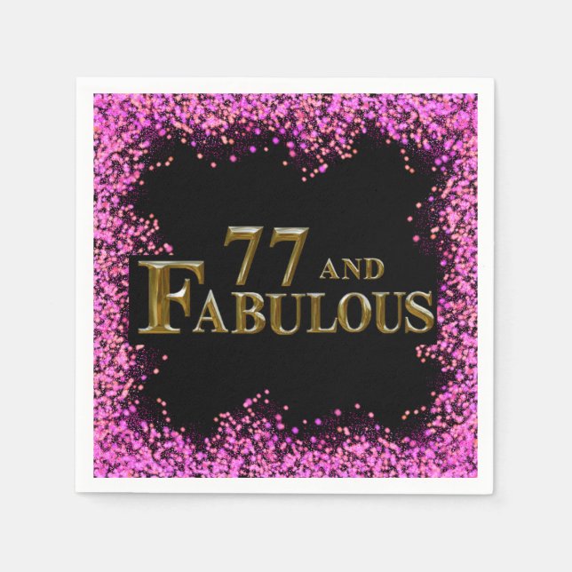 77th Birthday  Napkins (Front)