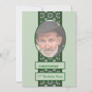 77th Birthday Party Invitation Add a Picture and
