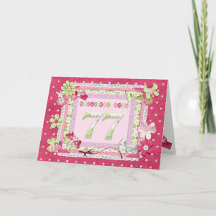 77th birthday scrapbooking style card