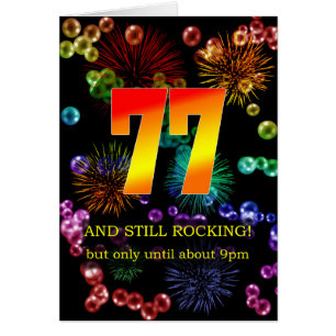 77th Birthday Still Rocking Cards