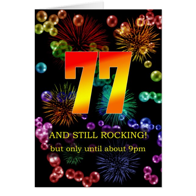 77th Birthday Still Rocking Cards (Front)