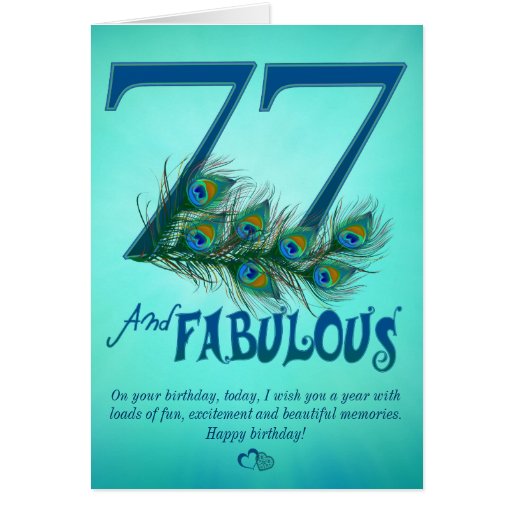 77th Birthday Cards, 77th Birthday Card Templates, Postage, Invitations ...