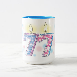 77th Birthday Two-Tone Coffee Mug