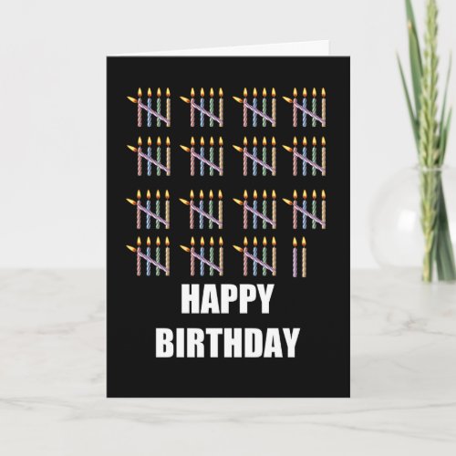 77th Birthday with Candles Card
