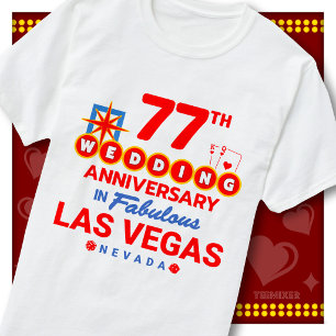 77th Wedding Anniversary Fabulous Las Vegas Couple T-Shirt