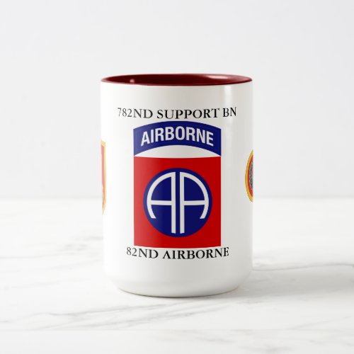 782ND SUPPORT BATTALION 82ND AIRBORNE Two_Tone COFFEE MUG