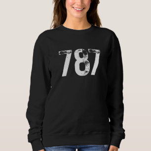 787 Area Code Puerto Rico Mobile Telephone Area Co Sweatshirt