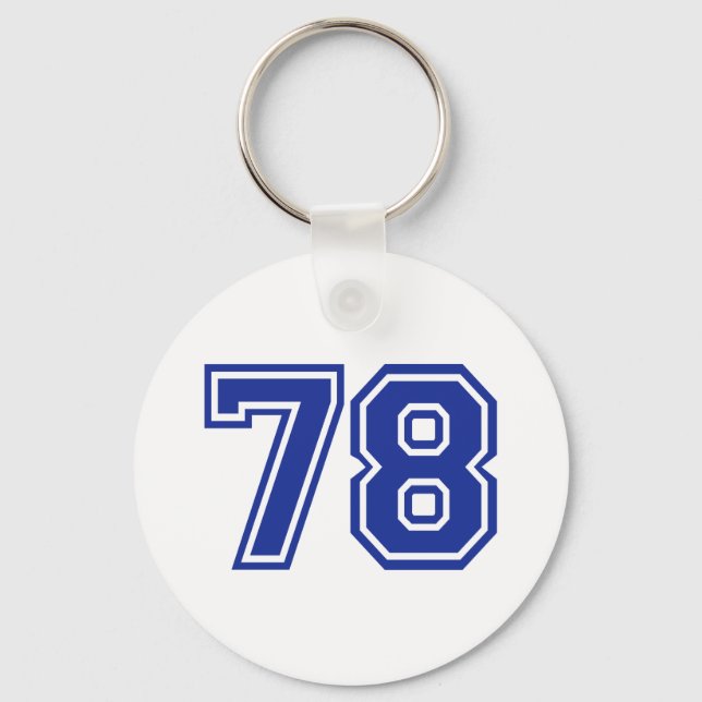 78 - number keychain (Front)