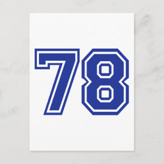 78 - number postcard