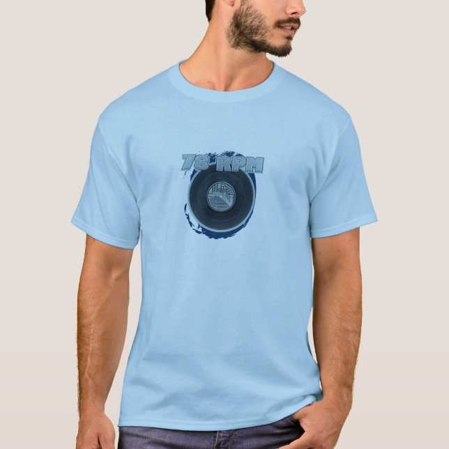78 RPM Record Aqua T-Shirt (Front)