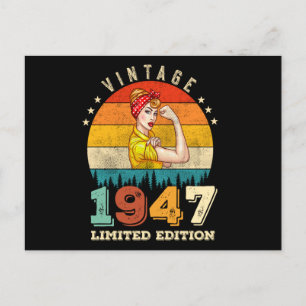 78 Year Old Bday 1947 Vintage 78th Birthday Women Postcard