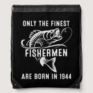 78 Year Old Fishing Fisherman 1944 78 th Birthday Drawstring Bag