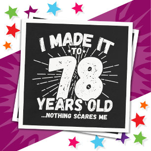 78 Year Old Sarcastic Meme Funny 78th Birthday Napkins