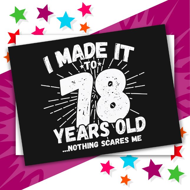 78 Year Old Sarcastic Meme Funny 78th Birthday Postcard (Creator Uploaded)