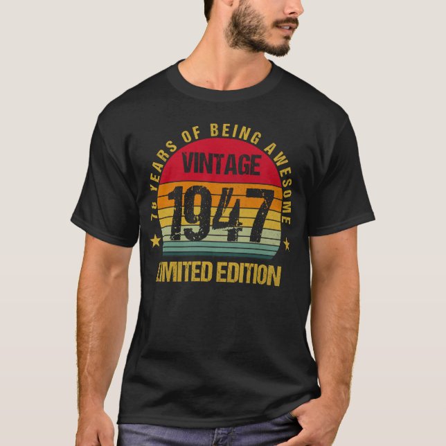 78 Years Old Seventy-Eight 1947 78th Birthday Cute T-Shirt (Front)