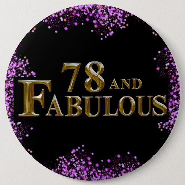 78th Birthday  Button (Front)