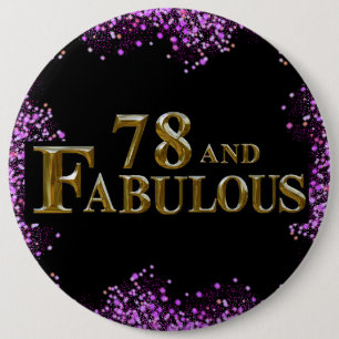 78th Birthday  Button