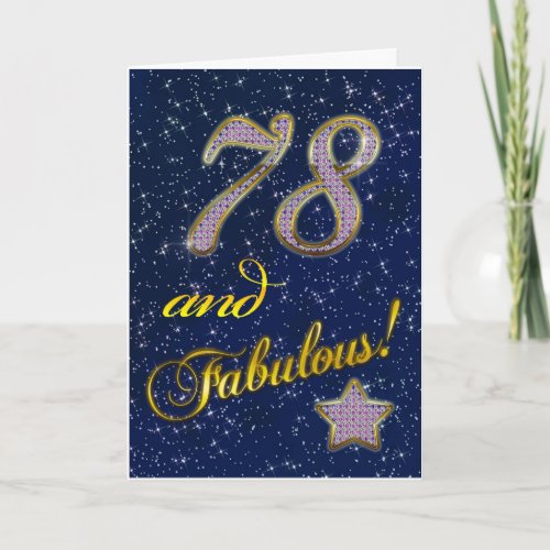 78th birthday for someone Fabulous Card