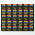 [ Thumbnail: 78th Birthday: Fun, Colorful Rainbow Inspired # 78 Wrapping Paper ]