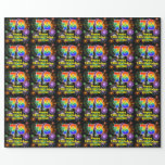[ Thumbnail: 78th Birthday: Fun Fireworks, Rainbow Look # “78” Wrapping Paper ]