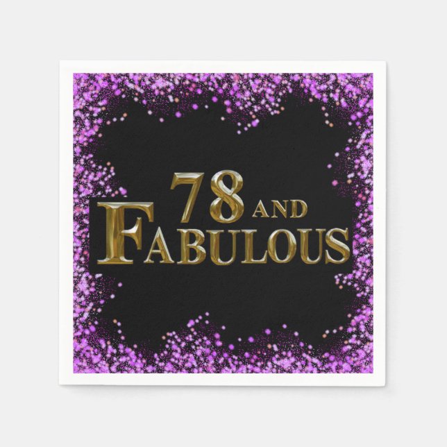 78th Birthday  Napkins (Front)