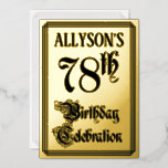 [ Thumbnail: 78th Birthday Party — Elegant Script + Custom Name Invitation ]