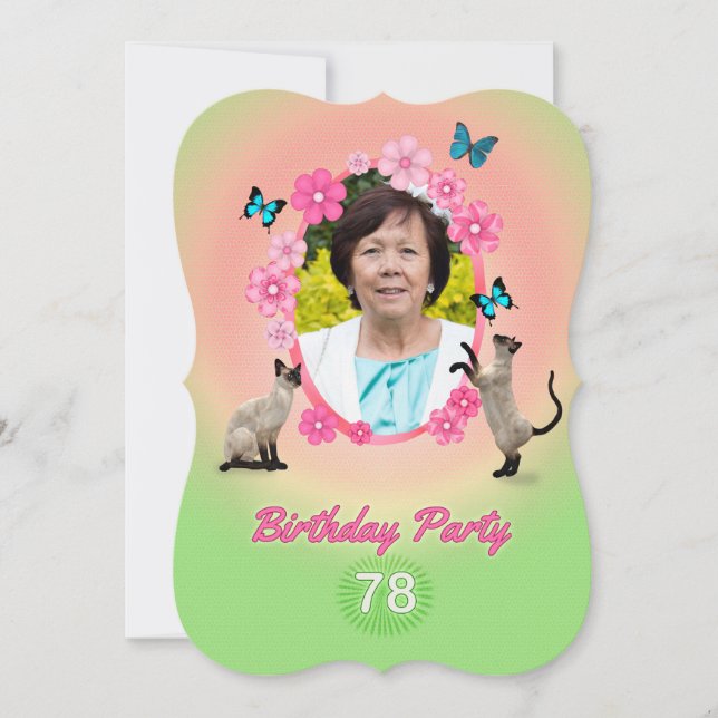 78th Birthday Party Invitation (Front)