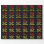 [ Thumbnail: 78th Birthday: Red Digital Clock Style "78" + Name Wrapping Paper ]
