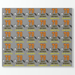 78th Birthday: Spooky Halloween Theme, Custom Name Wrapping Paper<br><div class="desc">This scary and spooky Hallowe'en birthday themed wrapping paper design features a large number "78" and the message "HAPPY BIRTHDAY, ", plus a custom name. There are also depictions of a bat and a ghost on the front. Wrapping paper like this might be used when wrapping presents that are being...</div>