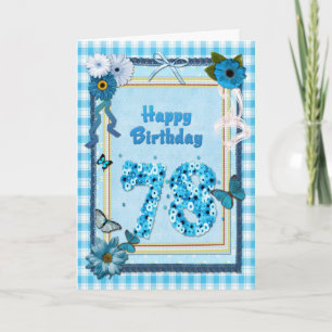 78th  Birthday with a scrapbook effect Card