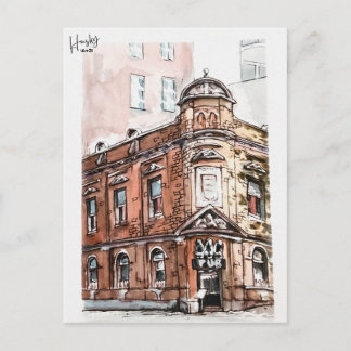 79: 3 wise monkeys pub postcard