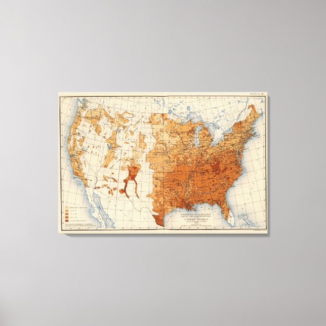 79 Proportion illiterates white voters Canvas Print (Front)