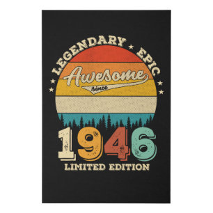 79 Year Old Bday 1946 Awesome 79th Birthday Gift Faux Canvas Print