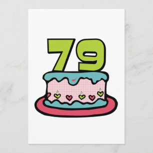 79 Year Old Birthday Cake Card