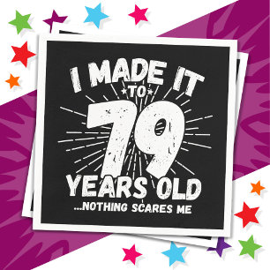 79 Year Old Sarcastic Meme Funny 79th Birthday Napkins