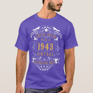 79 Years Old 79th Birthday Made Born in 1943 Men W T-Shirt