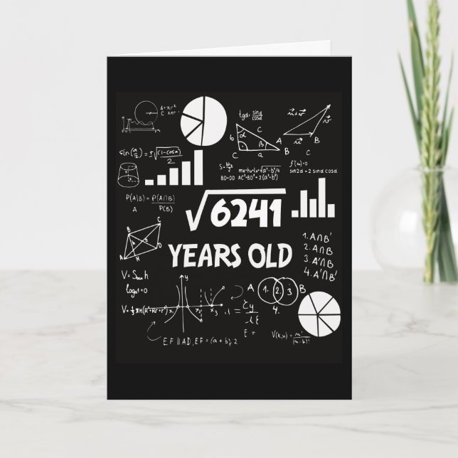 79 Years Old Bday Math Teacher 79th Birthday Gift Card (Front)