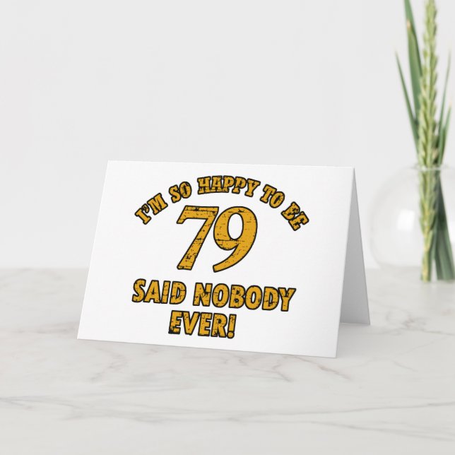 79 years Old birthday designs Card (Front)