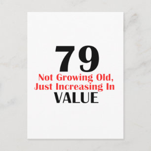 79 years old birthday designs postcard