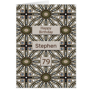 79th Birthday Abstract Mandala Design Cards