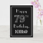 [ Thumbnail: 79th Birthday: Art Deco Style # 79 & Custom Name Card ]