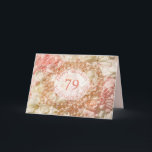 79th Birthday card for sister, pearls and petals<br><div class="desc">79th birthday greetings for sister with pearls and petals. A beautiful way to wish your sister a happy birthday. Pink pearls lie an a bed of pink and white petals. A very feminine card for a woman. Celebrate a sister's birthday with petals and pearls. A really elegant card to give...</div>