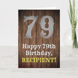79th Birthday: Country Western Inspired Look, Name Card