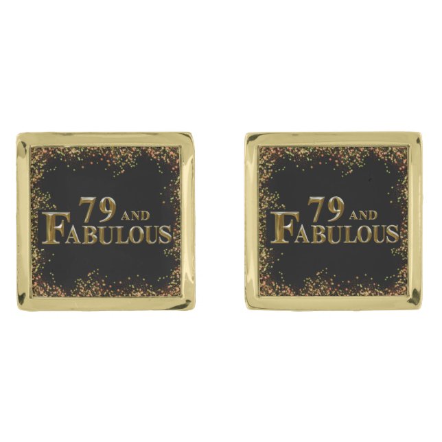 79th Birthday  Cufflinks (Front)