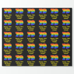 [ Thumbnail: 79th Birthday: Fun, Colorful Rainbow Inspired # 79 Wrapping Paper ]
